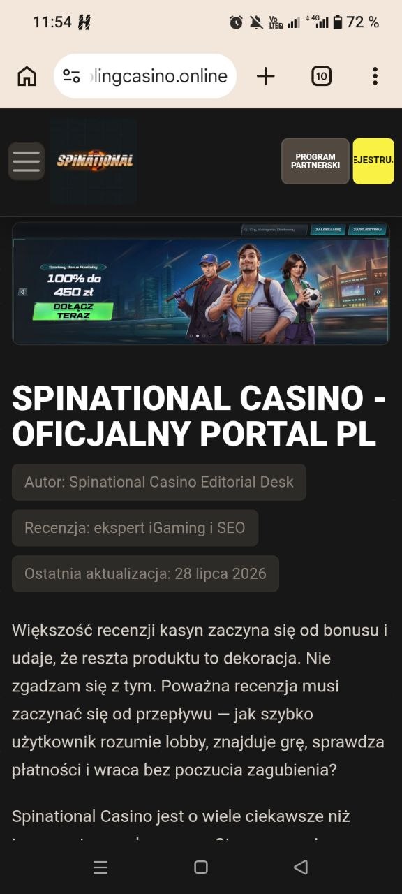 Spinational Casino - aplikacja mobilna