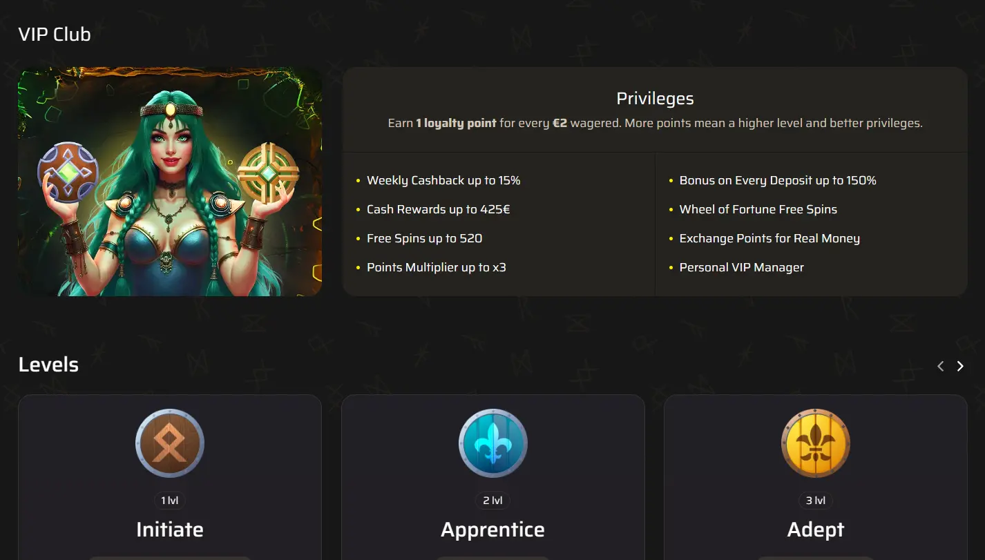 Spinational Casino - program VIP
